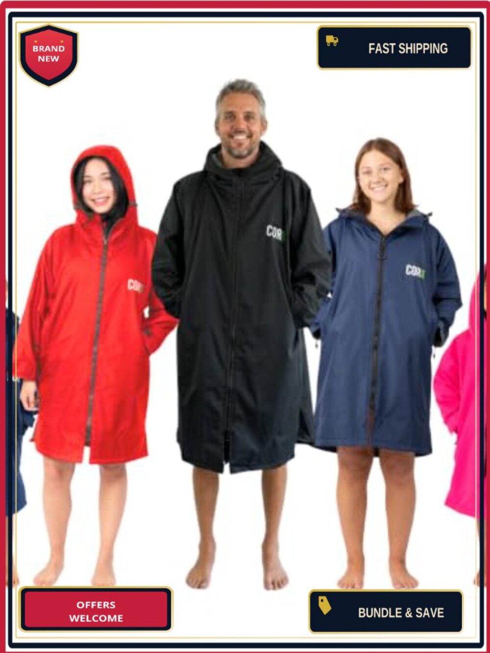 Heavyweight Waterproof Swim Parka with YKK Zippers